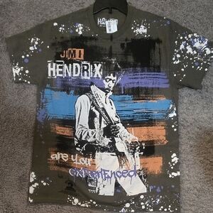 Jimi Hendrix Graphic Tee - Olive Green